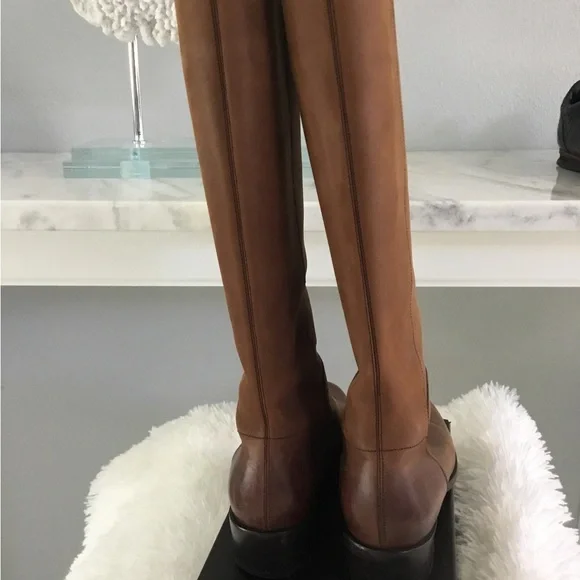 Salvatore Ferragamo Dark Brown Leather Riding Boots - Picture 13 of 16